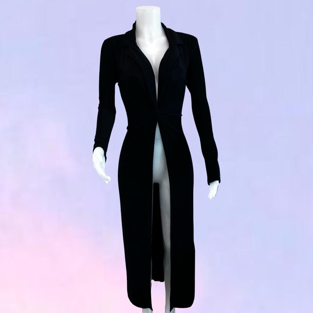Vintage 90s y2k long slinky duster jacket cardigan